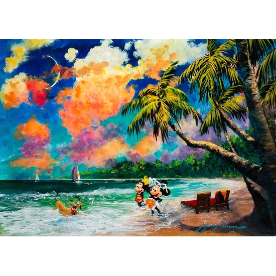 Together in Paradise by James Coleman Disney Fine Art Release Hand-Embellished Giclee on Canvas