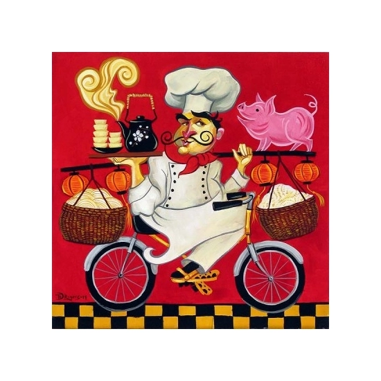 Kung Pao Chef by Tim Rogerson Disney Fine Art Release Giclee On Canvas