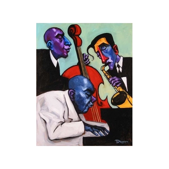 Jazz Trio by Tim Rogerson Disney Fine Art Release Giclee On Canvas