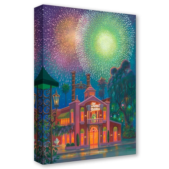 Tiana's Restaurant by Michael Humphries Disney Fine Art Release Gallery Wrapped Giclee On Canvas