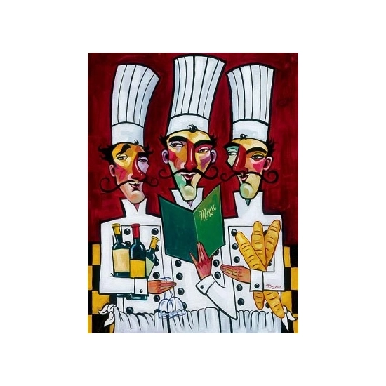 Les Trois Chefs by Tim Rogerson Disney Fine Art Release Giclee On Canvas