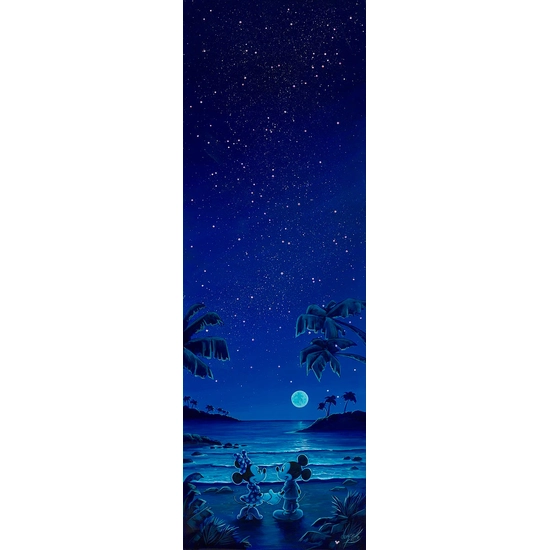 Under the Stars From Mickey and Minnie by Denyse Klette Disney Fine Art Release Giclee On Canvas