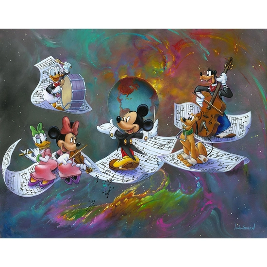 A Universe of Music by Jim Warren Disney Fine Art Release Hand-Embellished Giclee on Canvas