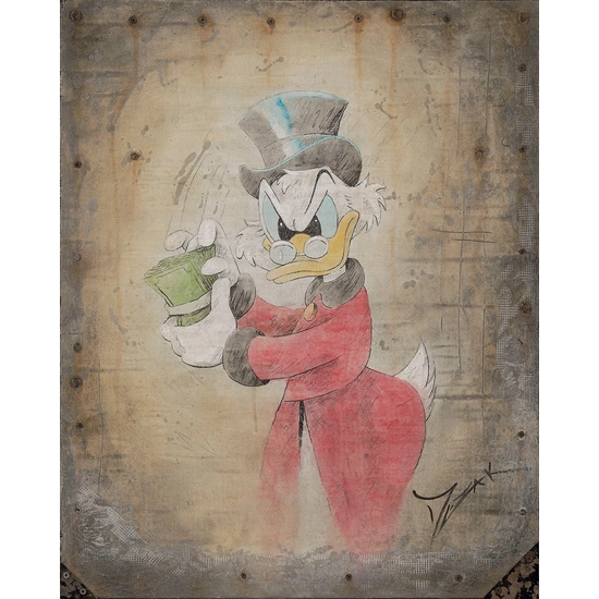 Uncle Scrooge McDuck by Trevor Mezak Disney Fine Art Release Hand-Embellished Giclee on Canvas