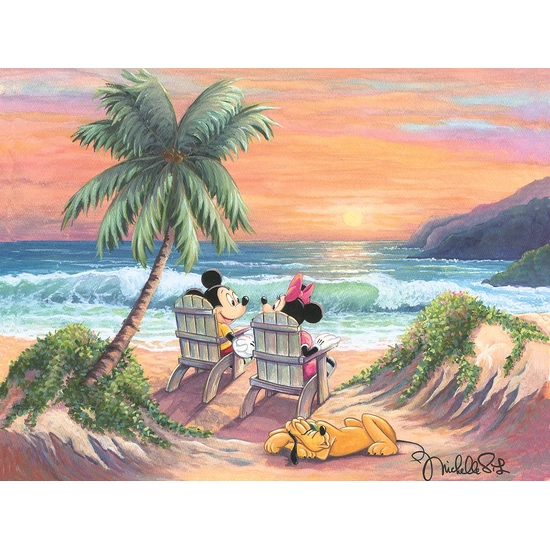 Vacation Paradise by Michelle St Laurent Disney Fine Art Release Hand-Embellished Giclee on Canvas