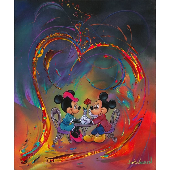 Every Day is Valentine's Day Gallery Wrapped by Jim Warren Disney Fine Art Release Hand-Embellished Giclee on Canvas