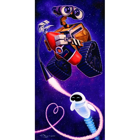 Wall•E and Eve From Wall-E by Tim Rogerson Disney Fine Art Release Giclee On Canvas