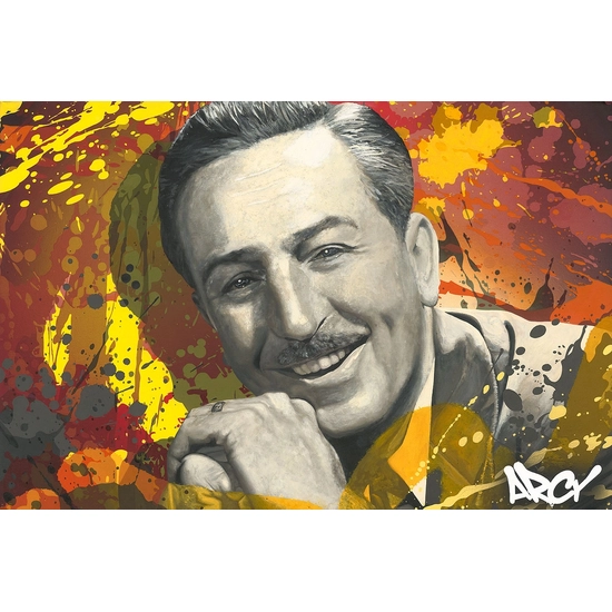 Walt Disney by Arcy Disney Fine Art Release Hand-Embellished Giclee on Canvas