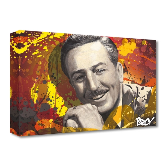 Walt Disney by Arcy Disney Fine Art Release Gallery Wrapped Giclee On Canvas