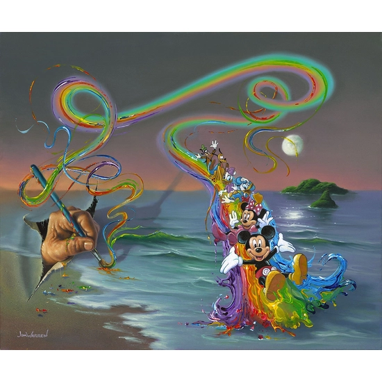 Walt's Colorful Creations by Jim Warren Disney Fine Art Release Hand-Embellished Giclee on Canvas