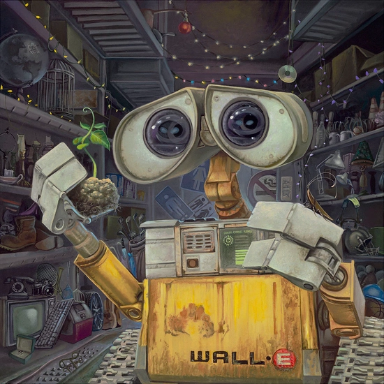 WALL-E by Jared Franco Disney Fine Art Release Hand-Embellished Giclee on Canvas