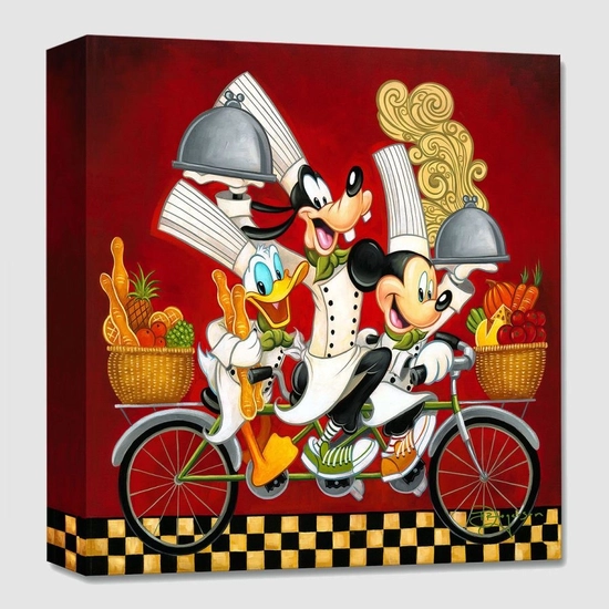 Wheeling with Flavor by Tim Rogerson Disney Fine Art Release Gallery Wrapped Giclee On Canvas