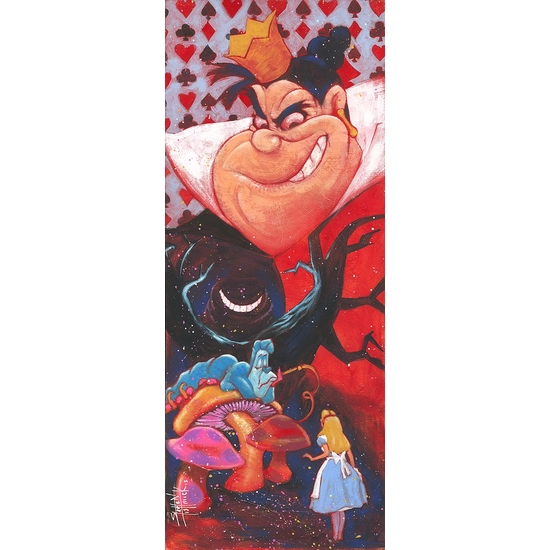 Wicked Heart From Alice In Wonderland by Stephen Fishwick Disney Fine Art Release Hand-Embellished Giclee on Canvas