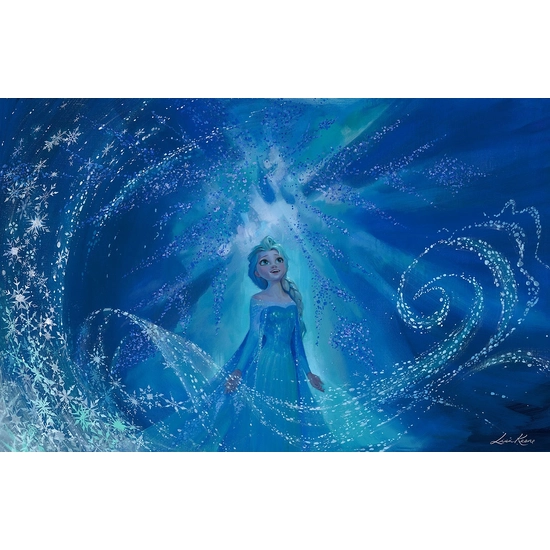 One With the Wind and Sky From The Movie Frozen by Lisa Keene Disney Fine Art Release Hand-Embellished Giclee on Canvas