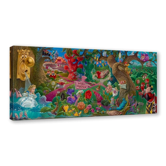 Wonderland by Jared Franco Disney Fine Art Release Gallery Wrapped Giclee On Canvas