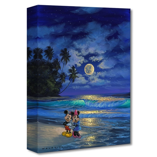 Romance Under the Moonlight by Walfrido Garcia Disney Fine Art Release Gallery Wrapped Giclee On Canvas