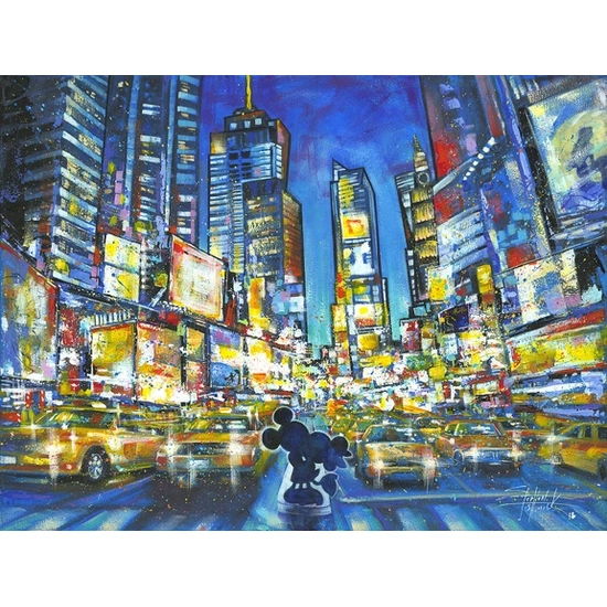 You, Me and the City by Stephen Fishwick Disney Fine Art Release Hand-Embellished Giclee on Canvas