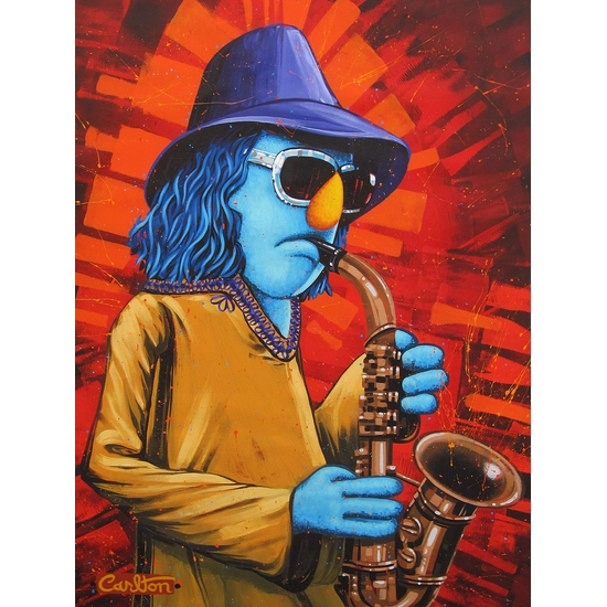 Zoot the Sax The Muppets by Trevor Carlton Disney Fine Art Release Hand-Embellished Giclee on Canvas