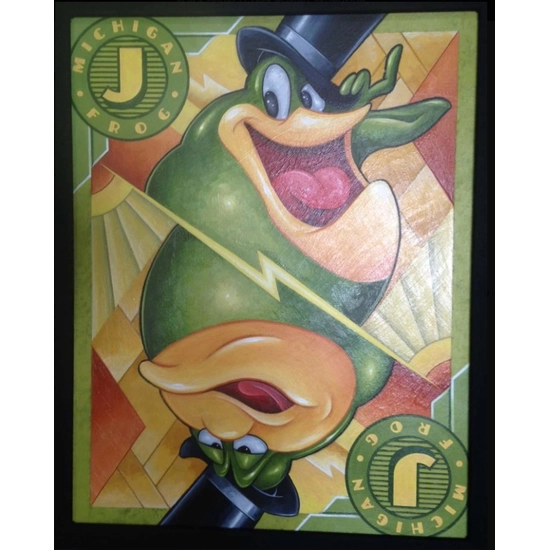 Michigan J Frog Wild Card by Mike Kungl Disney Fine Art Release Giclee On Canvas