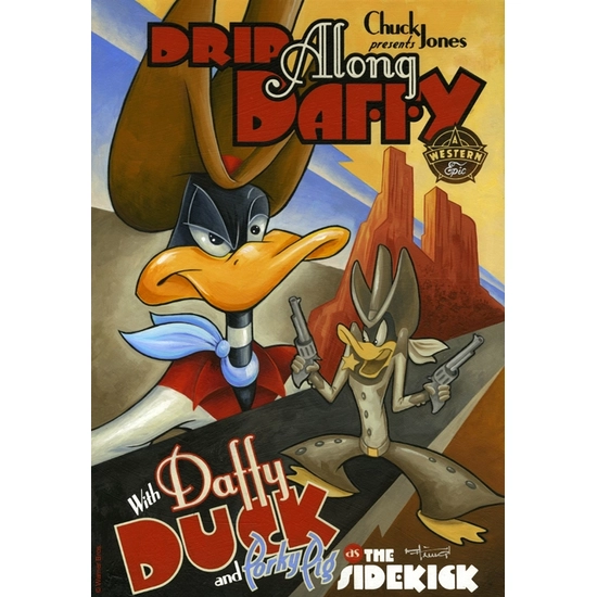 Drip Along Daffy by Mike Kungl Disney Fine Art Release Giclee On Canvas