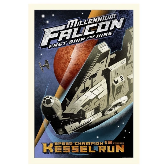 Kessel Run From Lucas Films Star Wars by Mike Kungl Disney Fine Art Release Giclee On Canvas