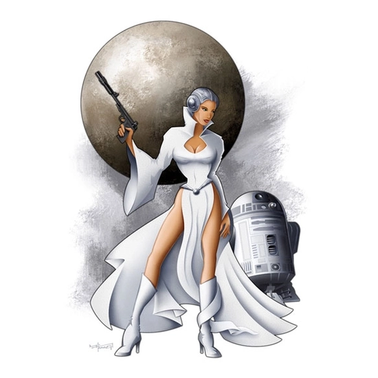 Leia From Lucas Films Star Wars by Mike Kungl Disney Fine Art Release Giclee On Paper