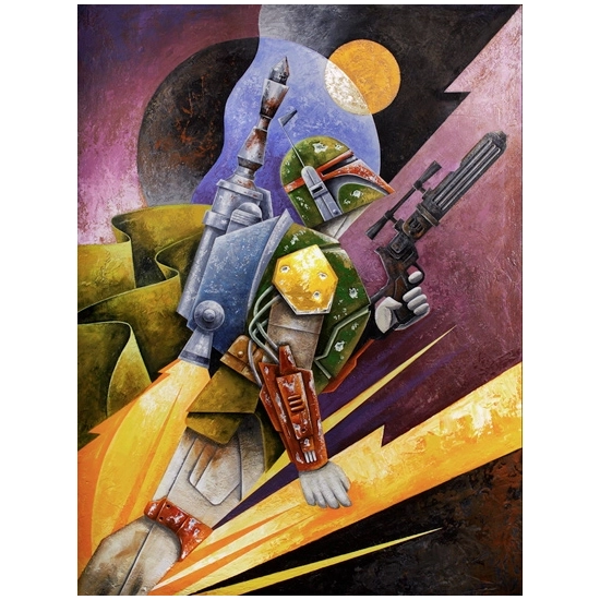 The Hunter From Lucas Films Star Wars by Mike Kungl Disney Fine Art Release Giclee On Canvas