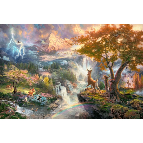 Bambi's First Year by Thomas Kinkade Disney Disney Fine Art Release Giclee On Canvas