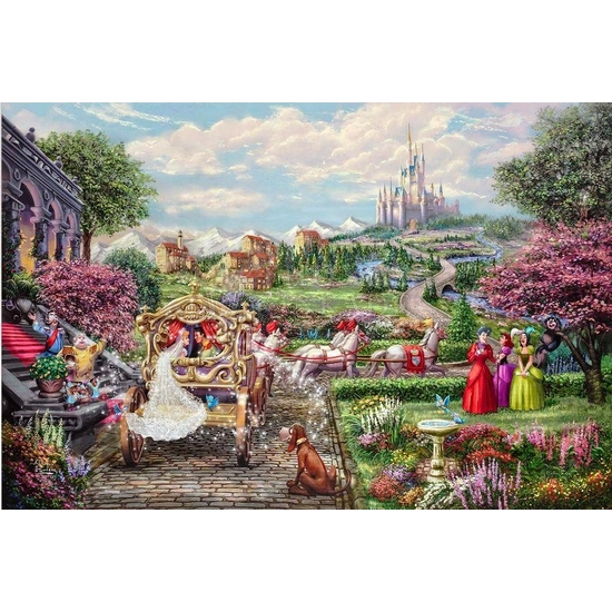 Cinderella Happily Ever After by Thomas Kinkade Disney Disney Fine Art Release Giclee On Canvas