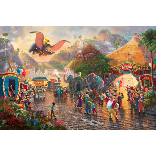 Dumbo by Thomas Kinkade Disney Disney Fine Art Release Giclee On Canvas