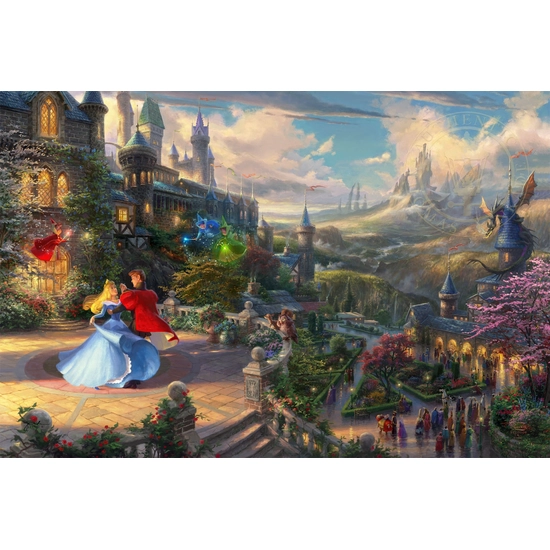 Sleeping Beauty Dancing In The Enchanted Light by Thomas Kinkade Disney Disney Fine Art Release Giclee On Canvas