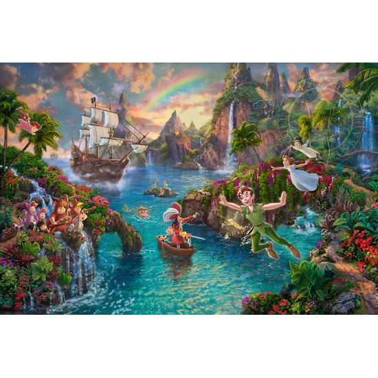 Peter Pan's Neverland by Thomas Kinkade Disney Disney Fine Art Release Giclee On Canvas