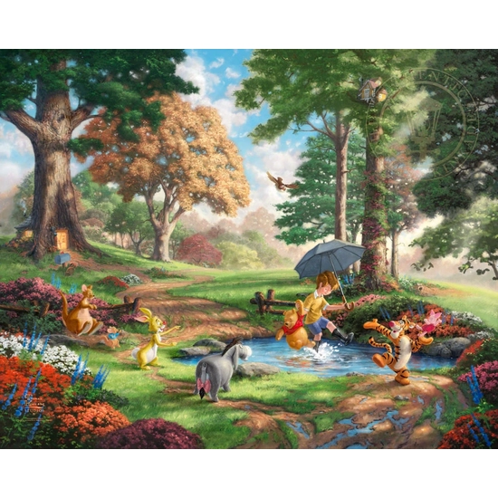 Winnie The Pooh I by Thomas Kinkade Disney Disney Fine Art Release Giclee On Canvas