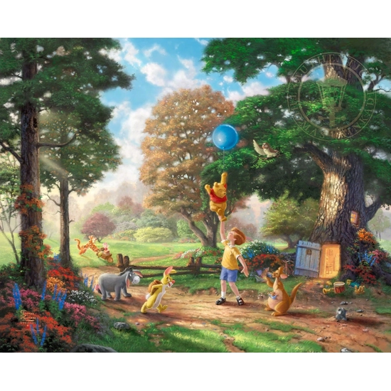 Winnie The Pooh II by Thomas Kinkade Disney Disney Fine Art Release Giclee On Canvas