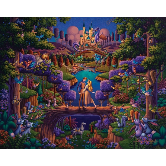 Sleeping Beauty - The Power of Love by Thomas Kinkade Disney Disney Fine Art Release Giclee On Canvas