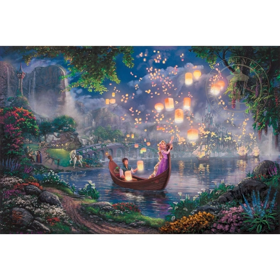 Tangled by Thomas Kinkade Disney Disney Fine Art Release Giclee On Canvas