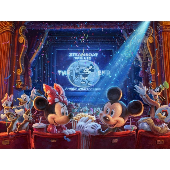 90 Years of Mickey by Thomas Kinkade Disney Disney Fine Art Release Giclee On Canvas