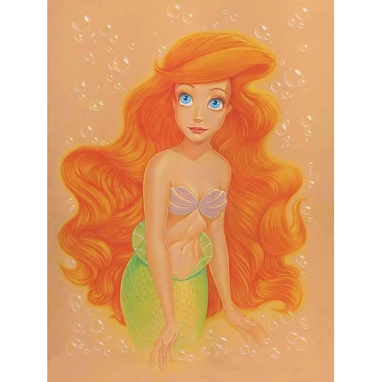 Ariel by Manuel Hernandez Disney Fine Art Release Hand-Embellished Giclee on Canvas