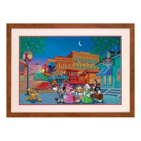 Arriving In Style He Framed by Manuel Hernandez Disney Fine Art Release Mixed Media On Paper