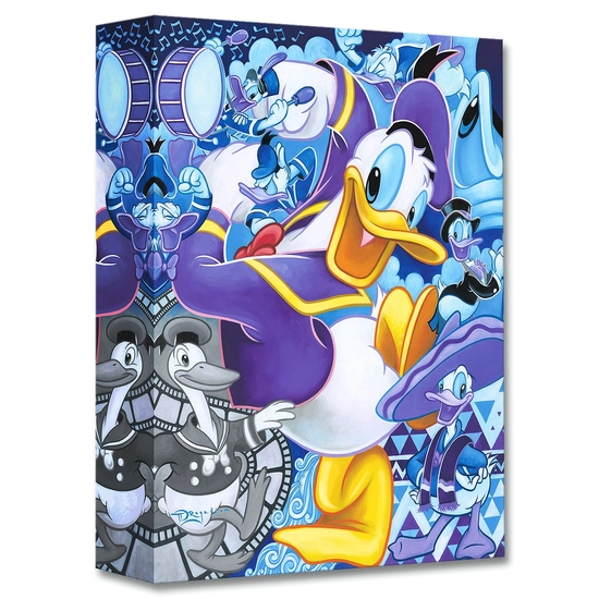 Celebrate the Duck From Donald Duck by Tim Rogerson Disney Fine Art Release Gallery Wrapped Giclee On Canvas