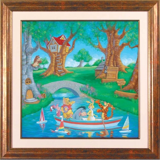 Friends In The Woods - From Disney Winnie the Pooh by Manuel Hernandez Disney Fine Art Release Lithograph On Paper