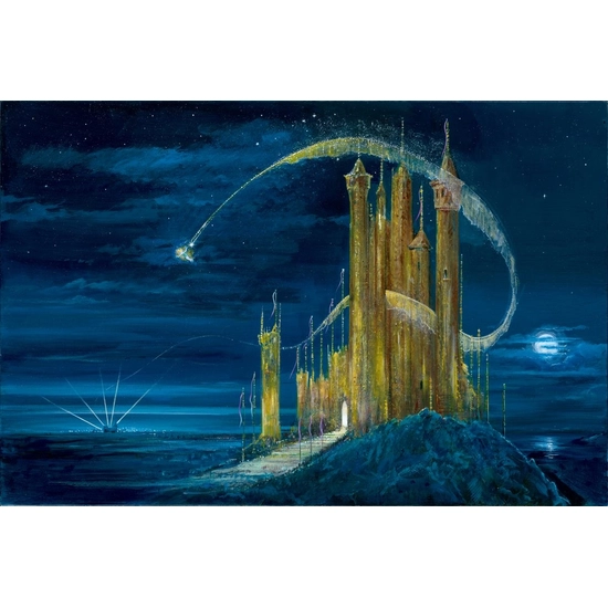 The Gold Castle by Peter / Harrison Ellenshaw Disney Fine Art Release Giclee On Canvas