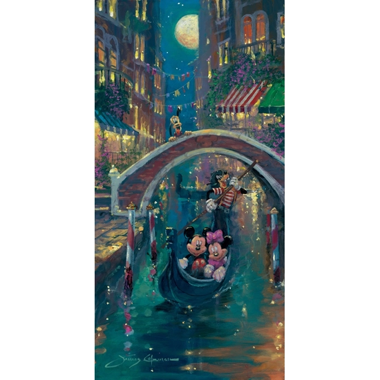 Moonlight In Venice by James Coleman Disney Fine Art Release Hand-Embellished Giclee on Canvas