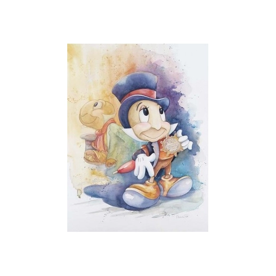 Jiminy Cricket by Michelle St Laurent Disney Fine Art Release Giclee On Canvas