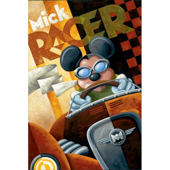 Mick Racer Giclée On Canvas by Mike Kungl Disney Fine Art Release 