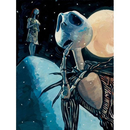 We're Simply Meant To Be - From The Nightmare Before Christmas by Jim Salvati Disney Fine Art Release Hand-Embellished Giclee on Canvas