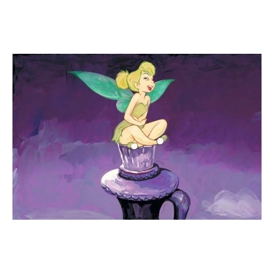 Tickled Tink - From Disney Peter Pan by Jim Salvati Disney Fine Art Release Giclee On Canvas