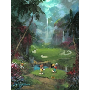 James Coleman 17th Tee in Paradise Hand-Embellished Giclee on Canvas