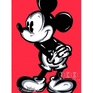 Allison Lefcort Mickey Flirt (hand Embellished) Artist Proof - From Mickey Mouse Serigraph on-Canvas