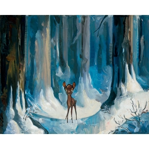 Jim Salvati Alone In The Woods - From Disney Bambi Giclee On Canvas